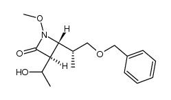 (3S,4R)-4-((R)-1-(benzyloxy)propan-2-yl)-3-(1-hydroxyethyl)-1-methoxyazetidin-2-one Structure