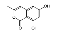 6,8-Dihydroxy-3-methyl-1H-2-benzopyran-1-one结构式