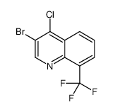 3-Bromo-4-chloro-8-trifluoromethylquinoline结构式