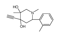 (3S,4R,6S)-4-ethynyl-1,3-dimethyl-6-(2-methylphenyl)piperidine-3,4-diol结构式