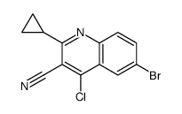 6-bromo-4-chloro-2-cyclopropylquinoline-3-carbonitrile结构式