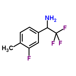 2,2,2-Trifluoro-1-(3-fluoro-4-methylphenyl)ethanamine结构式