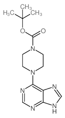 4-(9H-嘌呤)-哌嗪-1-羧酸叔丁酯结构式