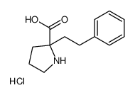 (R)-2-PHENETHYLPYRROLIDINE-2-CARBOXYLIC ACID HYDROCHLORIDE结构式