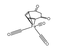 tricarbonyl(2,4-cycloheptadiene-1,6-dione)iron Structure