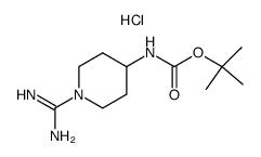 TERT-BUTYL1-CARBAMIMIDOYLPIPERIDIN-4-YLCARBAMATEHYDROCHLORIDE structure