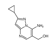 (7-amino-2-cyclopropylpyrazolo[1,5-a]pyrimidin-6-yl)methanol Structure