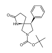 Rcemic-(5S,9S)-tert-butyl 2-oxo-9-phenyl-1,7-diazaspiro[4.4]nonane-7-carboxylate结构式