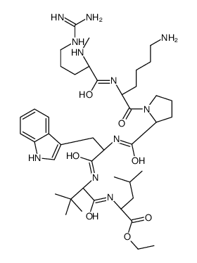 methylarginyl-lysyl-prolyl-tryptophyl-tert-leucyl-leucyl-ethyl ester structure