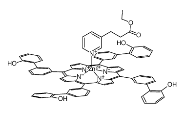 Zn((HOC6H4C6H4)4C20H8N4)(EtOCOCH2CH2C5H4N) Structure