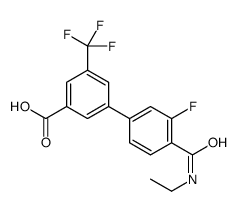 3-[4-(ethylcarbamoyl)-3-fluorophenyl]-5-(trifluoromethyl)benzoic acid Structure