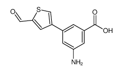 3-amino-5-(5-formylthiophen-3-yl)benzoic acid结构式