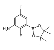 2,5-difluoro-3-(4,4,5,5-tetramethyl-1,3,2-dioxaborolan-2-yl)aniline Structure