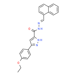 (E)-3-(4-ethoxyphenyl)-N-(naphthalen-1-ylmethylene)-1H-pyrazole-5-carbohydrazide Structure