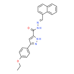 (E)-3-(4-ethoxyphenyl)-N-(naphthalen-1-ylmethylene)-1H-pyrazole-5-carbohydrazide structure