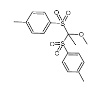 1-methoxy-1,1-di(4-methylphenylsulfonyl)ethane结构式