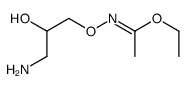 ethyl N-(3-amino-2-hydroxypropoxy)ethanimidate结构式