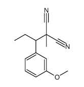 2-[1-(3-methoxy-phenyl)-propyl]-2-methyl-malononitrile Structure