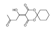 3-(1-hydroxy-3-oxobutylidene)-1,5-dioxaspiro[5.5]undecane-2,4-dione结构式