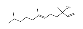 (+/-)-3,7,11-trimethyl-dodeca-1,6t-dien-3-ol结构式
