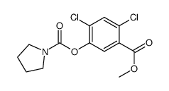 (2,4-dichloro-5-methoxycarbonylphenyl) pyrrolidine-1-carboxylate结构式