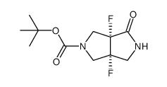 (3aS,6aR)-3a,6a-difluorohexahydropyrrolo[3,4-c]pyrrol-1(2H)-one结构式
