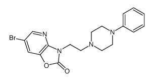 6-bromo-3-[2-(4-phenylpiperazin-1-yl)ethyl]-[1,3]oxazolo[4,5-b]pyridin-2-one结构式
