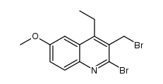 2-bromo-3-(bromomethyl)-4-ethyl-6-methoxyquinoline Structure