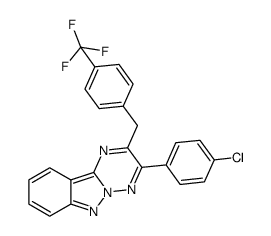 3-(4-chlorophenyl)-2-[4-(trifluoromethyl)benzyl]-1,2,4-triazino-[2,3-b]indazole结构式