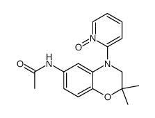 2-(6-acetamido-3,4-dihydro-2,2-dimethyl-2H-1,4-benzoxazin-4-yl)pyridine N-oxide结构式