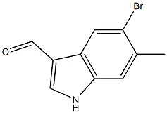 5-bromo-6-methyl-1H-Indole-3-carboxaldehyde Structure