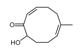 10-hydroxy-6-methylcyclodeca-2,6-dien-1-one结构式