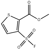 2-Thiophenecarboxylic acid, 3-(fluorosulfonyl)-, methyl ester结构式