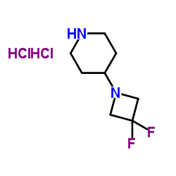 4-(3,3-Difluoroazetidin-1-yl)piperidine dihydrochloride Structure