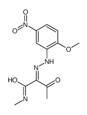 (2E)-2-[(2-methoxy-5-nitrophenyl)hydrazinylidene]-N-methyl-3-oxobutanamide结构式