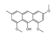 1,3,8-trimethoxy-6-methylanthracen-9-ol结构式