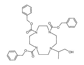 Tribenzyl 10-(1-Hydroxyprogan-2-yl)-1,4,7,10-tetraazacyclododecane-1,4,7-tricarboxylate结构式