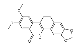 2,3-dimethoxy-5,6-dihydro-[1,3]dioxolo[4',5':4,5]benzo[1,2-c]phenanthridin-13(12H)-one结构式