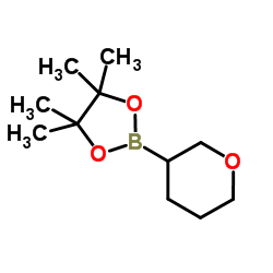 4,4,5,5-Tetramethyl-2-(tetrahydro-2H-pyran-3-yl)-1,3,2-dioxaborolane Structure