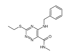 5-benzylamino-3-ethylsulfanyl-[1,2,4]triazine-6-carboxylic acid methylamide结构式