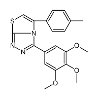 5-(4-methylphenyl)-3-(3,4,5-trimethoxyphenyl)-[1,3]thiazolo[2,3-c][1,2,4]triazole结构式