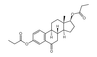 6-oxoestra-1,3,5(10)-triene-3,17β-diyl dipropionate Structure