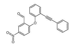 5-nitro-2-[2-(2-phenylethynyl)phenoxy]benzaldehyde Structure