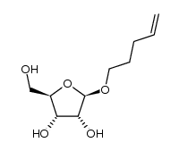 Pent-4-enyl β-D-erythro-pentofuranoside Structure