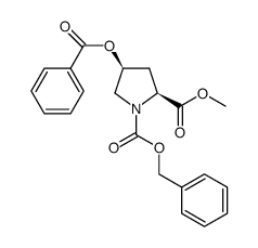 (2S,4S)-1-benzyl 2-methyl 4-(benzoyloxy)pyrrolidine-1,2-dicarboxylate Structure