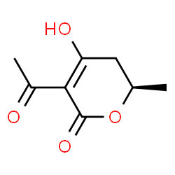 2H-Pyran-2-one, 3-acetyl-5,6-dihydro-4-hydroxy-6-methyl-, (R)- (9CI)结构式