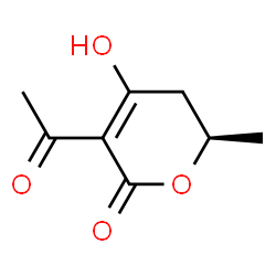 2H-Pyran-2-one, 3-acetyl-5,6-dihydro-4-hydroxy-6-methyl-, (R)- (9CI) structure