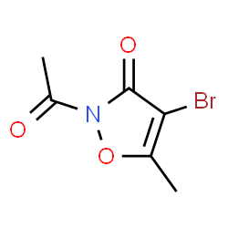 2-acetyl-4-bromo-5-methylisoxazol-3(2H)-one Structure