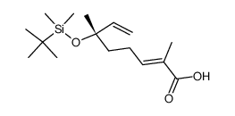 (+)-(2E,6S)-2,6-dimethyl-6-(t-butyldimethylsilyloxy)octa-2,7-dienoic acid结构式