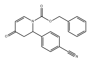 1(2H)-Pyridinecarboxylic acid, 2-(4-cyanophenyl)-3,4-dihydro-4-oxo-, phenylmethyl ester picture